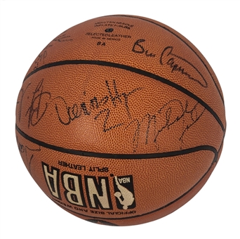 1990-91 Chicago Bulls Team-Signed Basketball 11 Signatures Incl Jordan and Pippen- 1st NBA Championship(PSA/DNA)